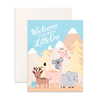 Fox and Fallow Welcome Little one card