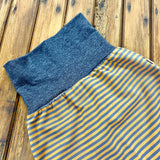 Jinni Pants Mustard and Grey Stripe