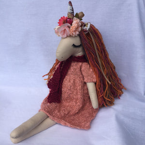 Handmade Heirloom Unicorn Doll Maisy