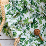 Organic Cotton/Bamboo fiber Extra Large Swaddles - Tropical Leaves