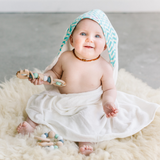 Minty Hooded bath Towel Organic Cotton and Bamboo